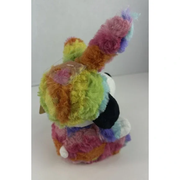 Hallmark Peanuts Snoopy Rainbow Tie Dye Easter Bunny Small 6" Plush NWT - Picture 4 of 5
